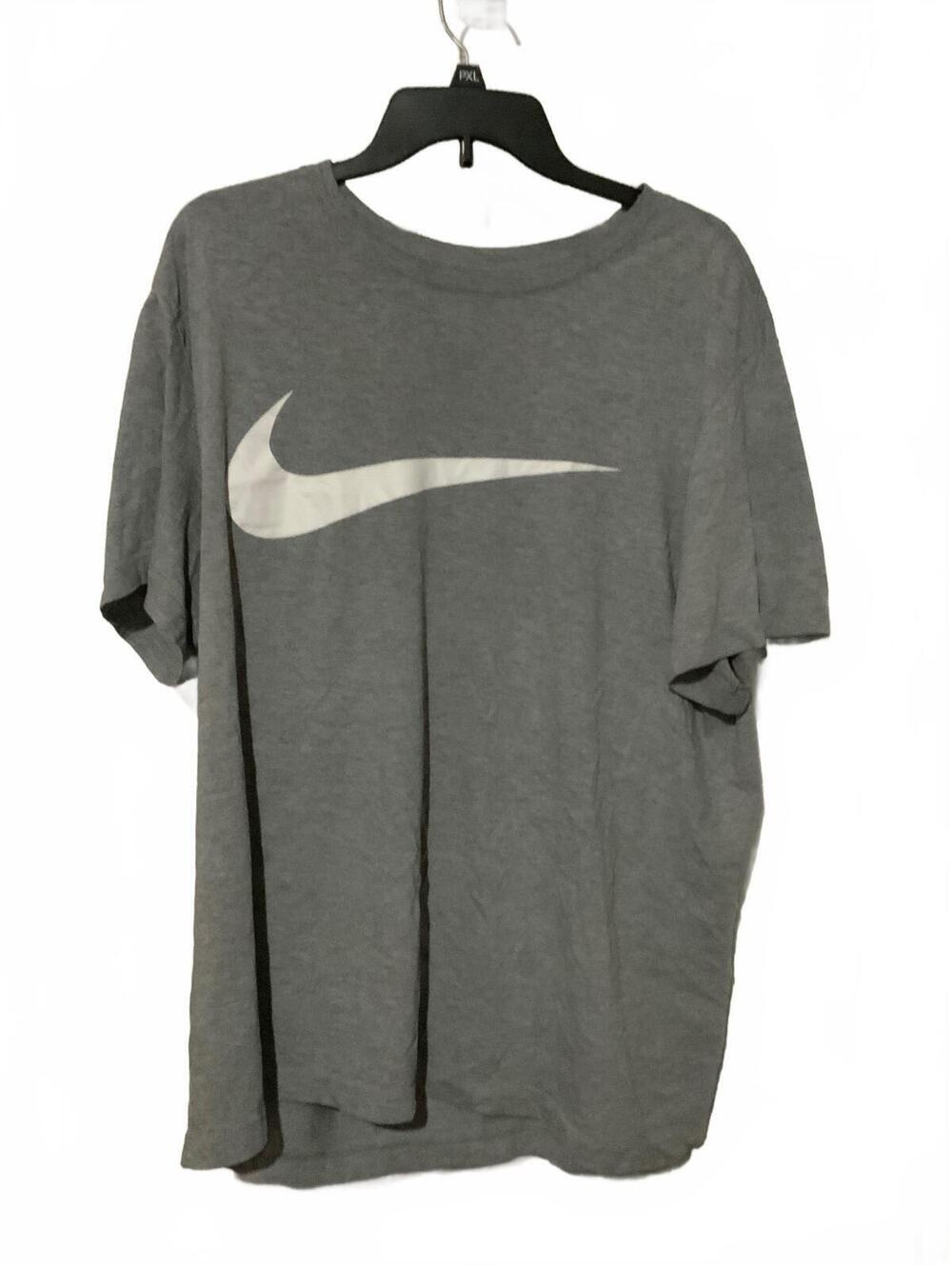 Nike Gray T-Shirt with White Swoosh Logo